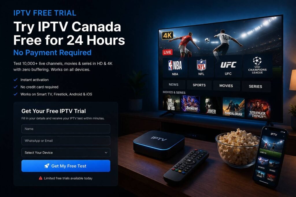 IPTV Free Trial - Free Trial 24H
